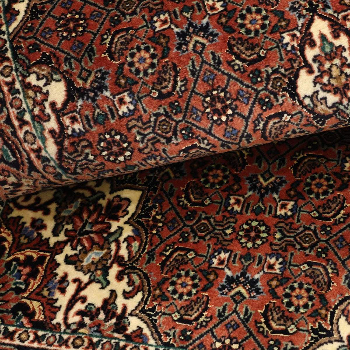 Tapis persan - Bidjar - 141 x 71 cm - rouge foncé