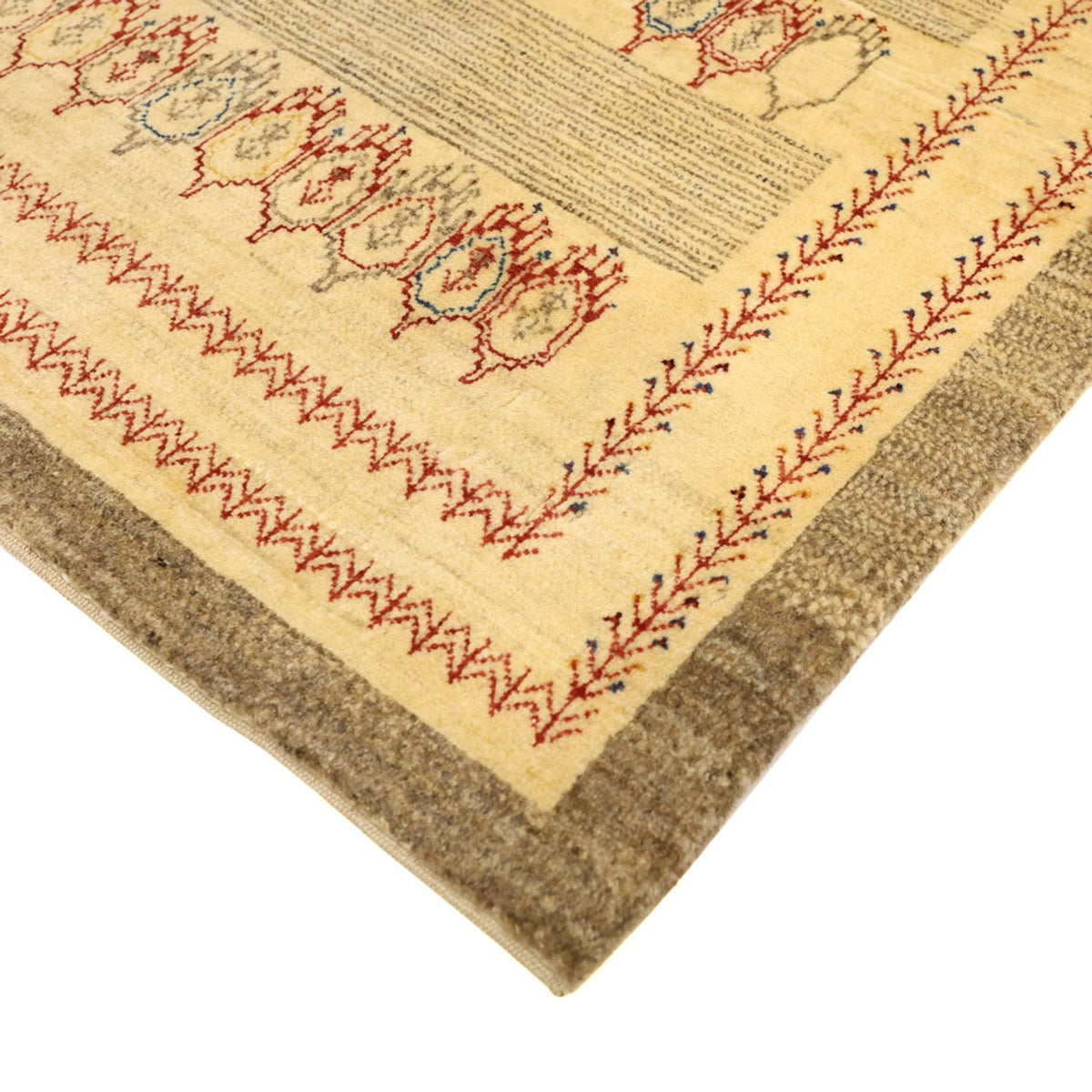 Tapis Gabbeh - Persan Kashkuli - 125 x 87 cm - beige