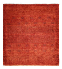 Tapis Gabbeh - Persan Kashkuli carré  - 112 x 101 cm - rouge foncé