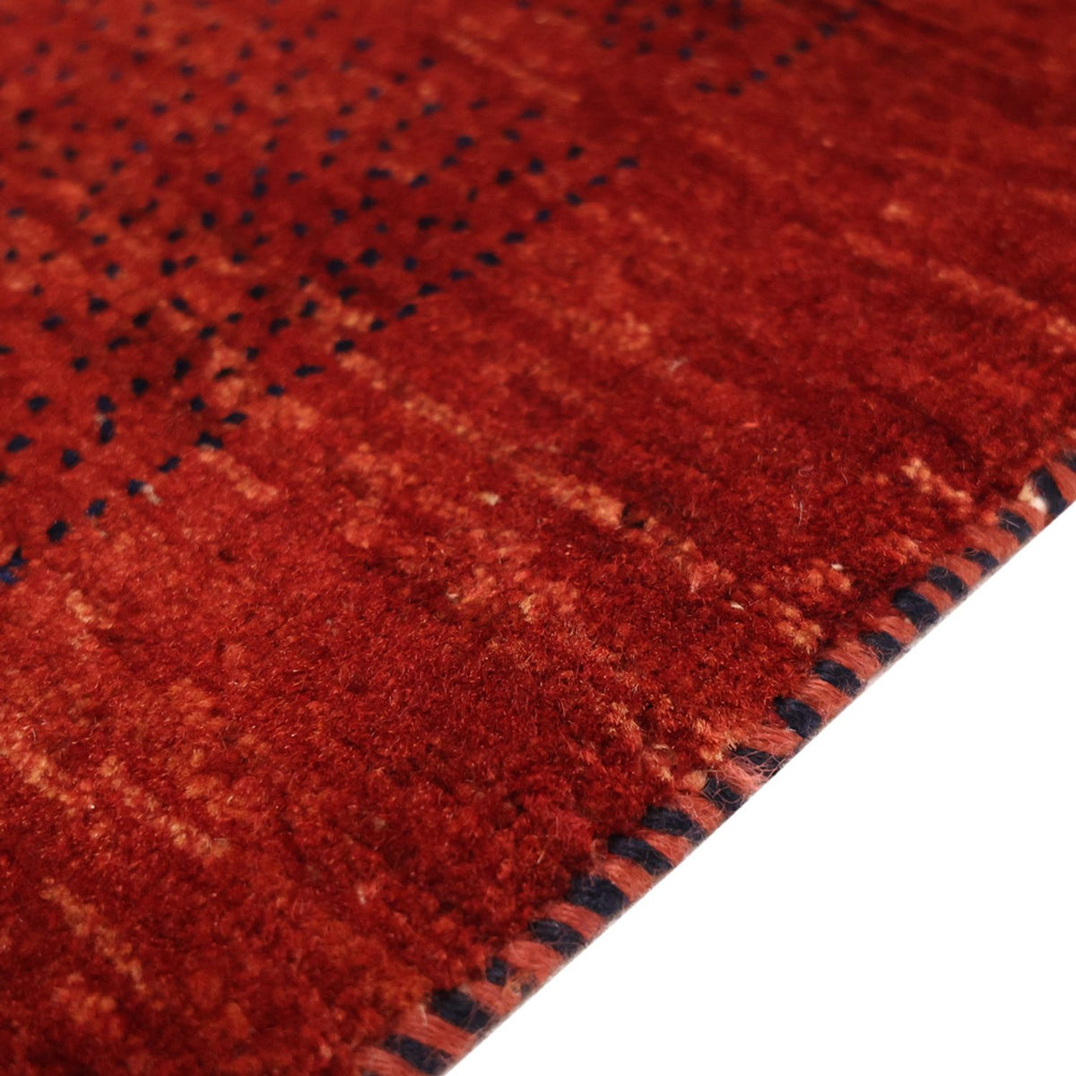Tapis Gabbeh - Persan Kashkuli carré  - 112 x 101 cm - rouge foncé