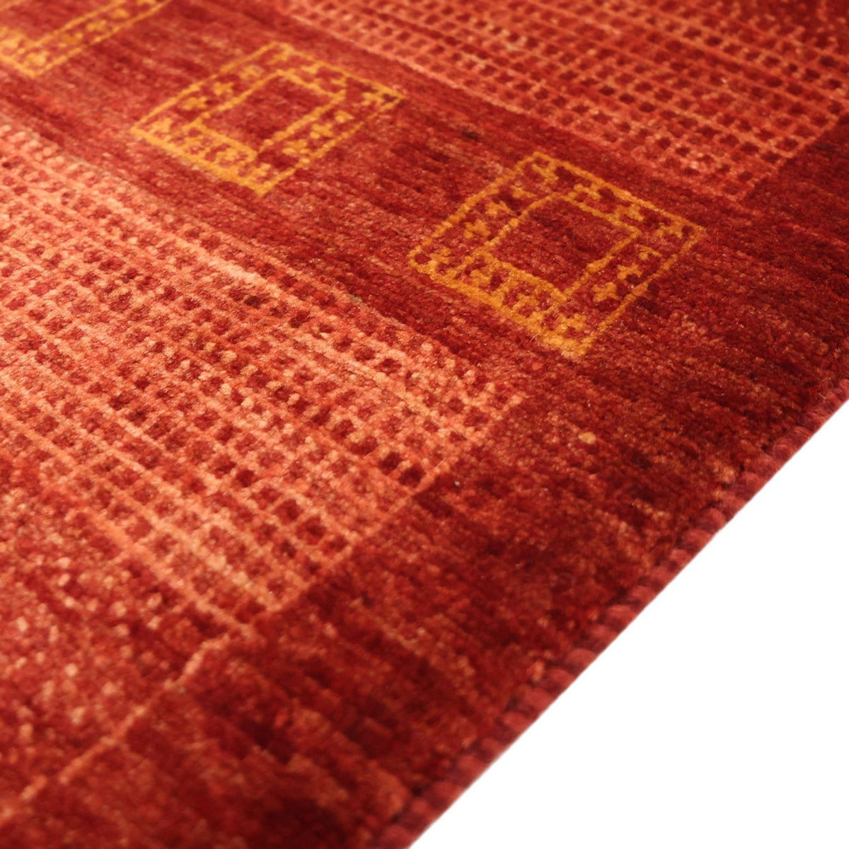 Tapis Gabbeh - Persan Kashkuli - 113 x 97 cm - rouge