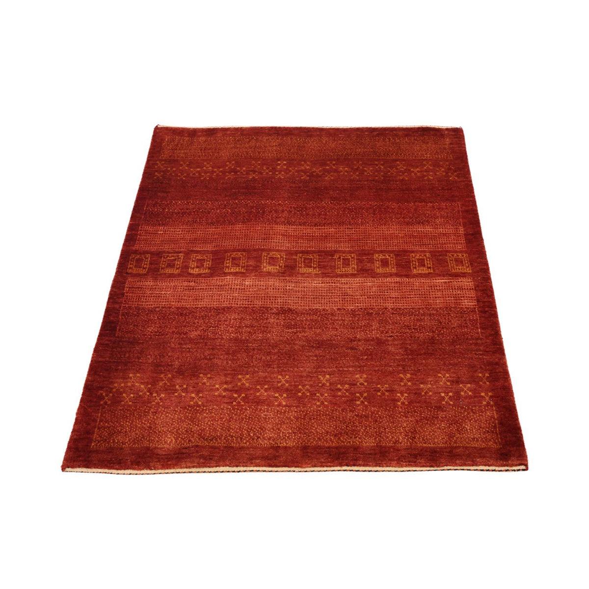 Tapis Gabbeh - Persan Kashkuli - 113 x 97 cm - rouge