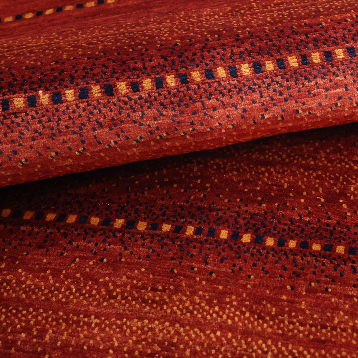 Tapis Gabbeh - Persan Kashkuli - 122 x 98 cm - rouge