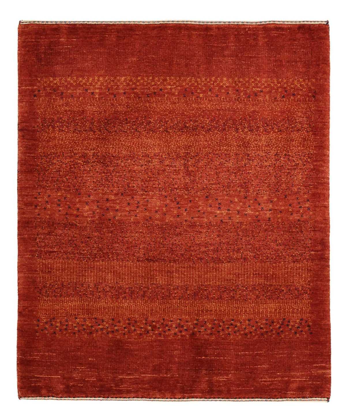 Tapis Gabbeh - Persan Kashkuli - 116 x 97 cm - rouille