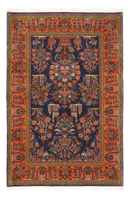 Tapis persan - Classique - 161 x 110 cm - bleu foncé