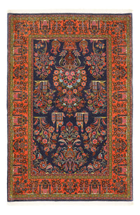 Tapis persan - Classique - 161 x 110 cm - bleu foncé