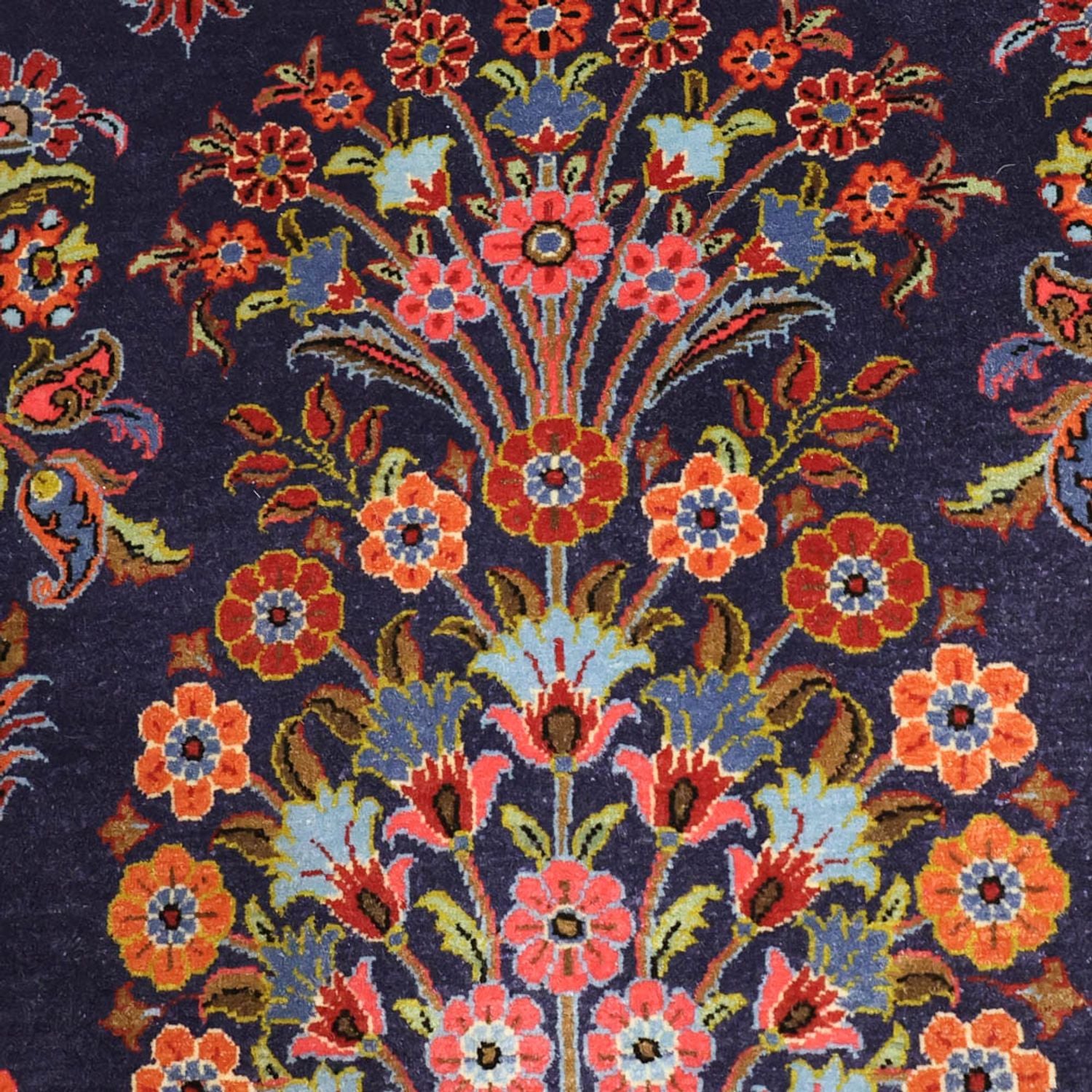 Tapis persan - Classique - 161 x 110 cm - bleu foncé