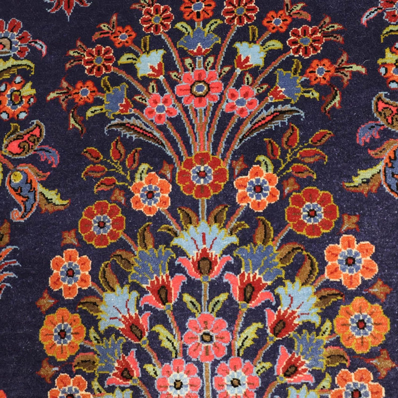 Tapis persan - Classique - 161 x 110 cm - bleu foncé