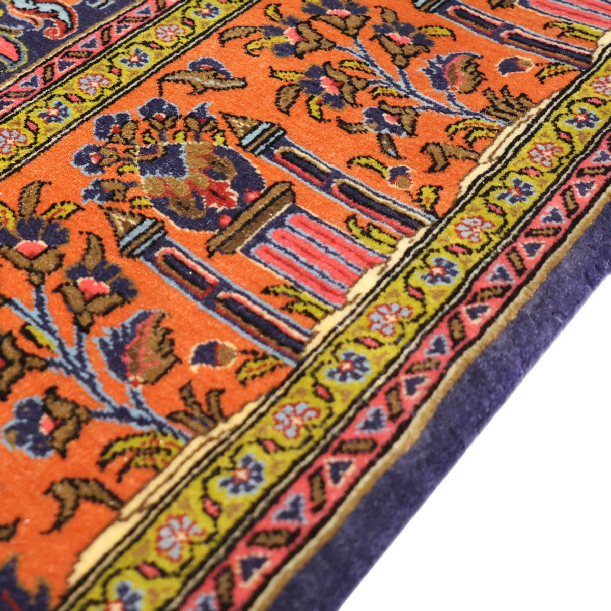 Tapis persan - Classique - 161 x 110 cm - bleu foncé