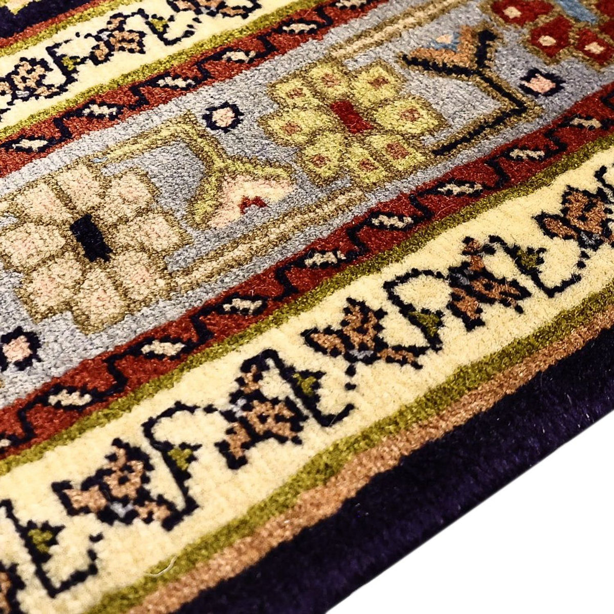 Tapis persan - Nomadic - 210 x 148 cm - vert