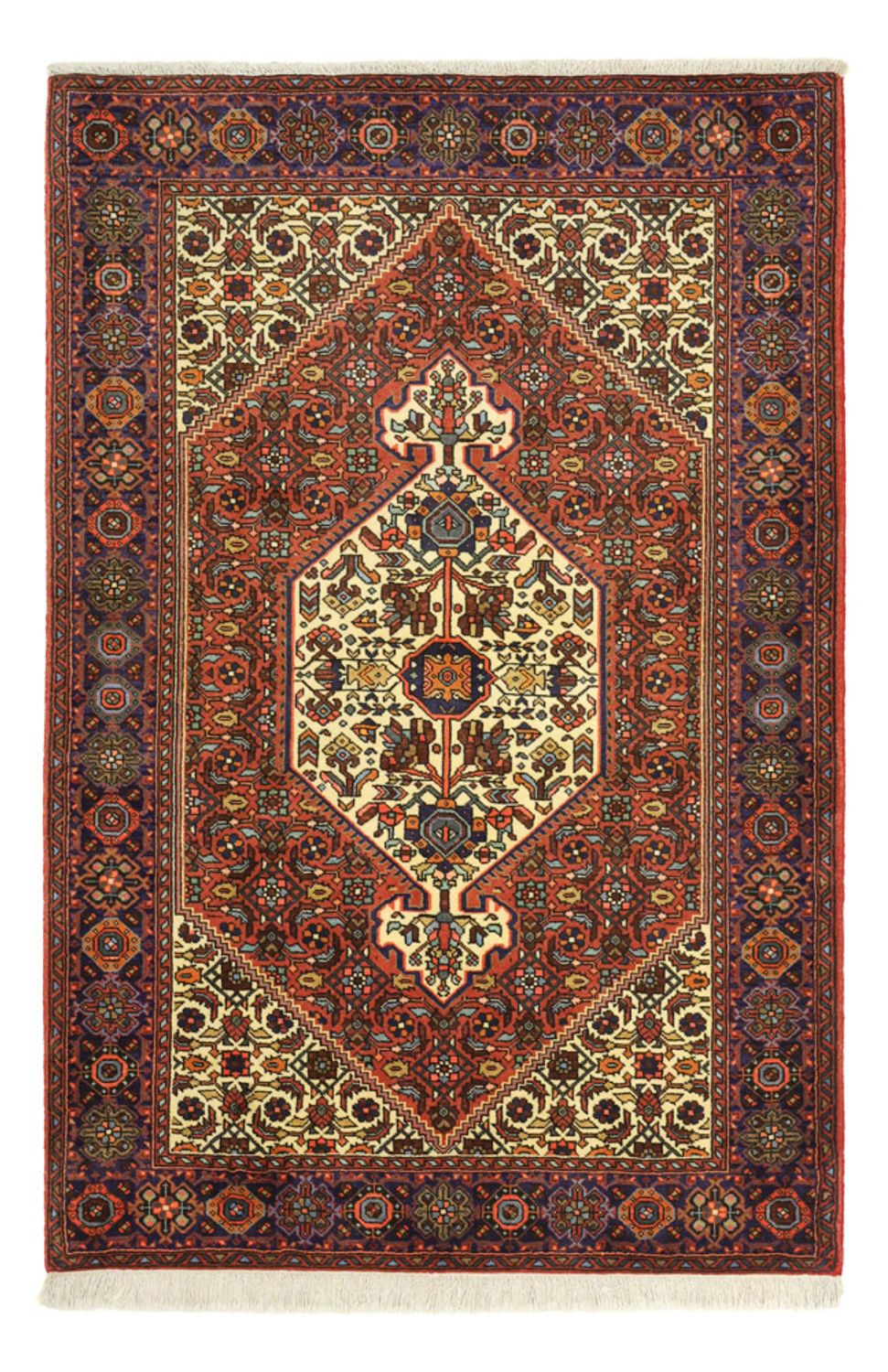 Tapis persan - Nomadic - 152 x 101 cm - rouge foncé