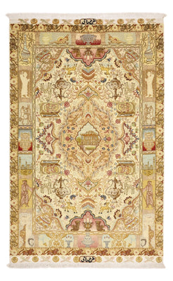 Tapis persan - Tabriz - Royal - 160 x 101 cm - beige