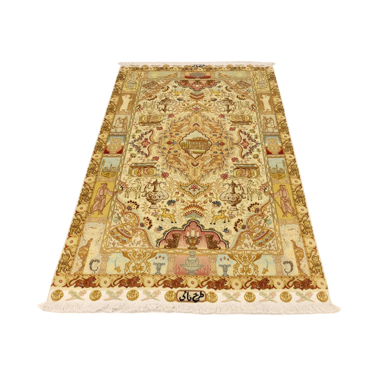 Tapis persan - Tabriz - Royal - 160 x 101 cm - beige