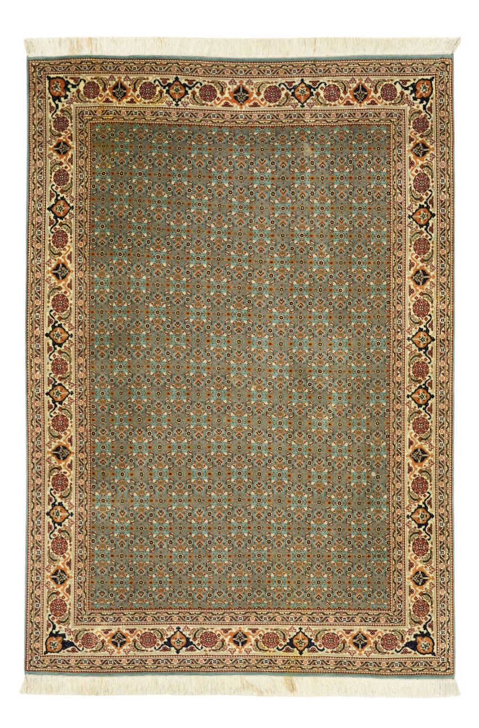 Tapis persan - Tabriz - Royal - Royal - 145 x 101 cm - vert olive