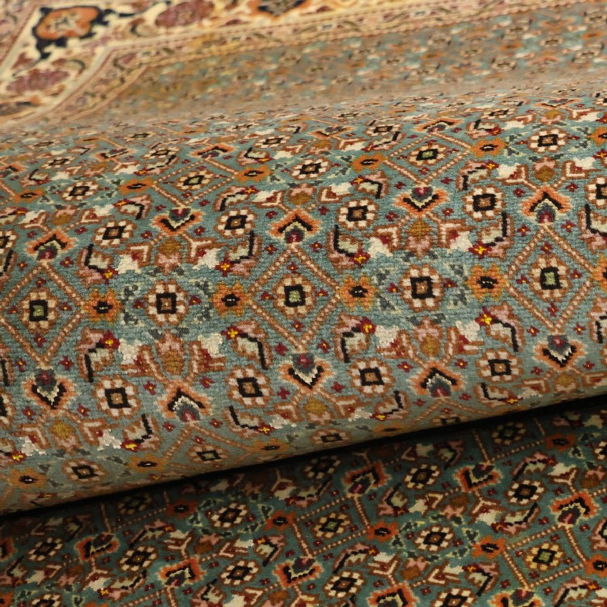 Tapis persan - Tabriz - Royal - Royal - 145 x 101 cm - vert olive