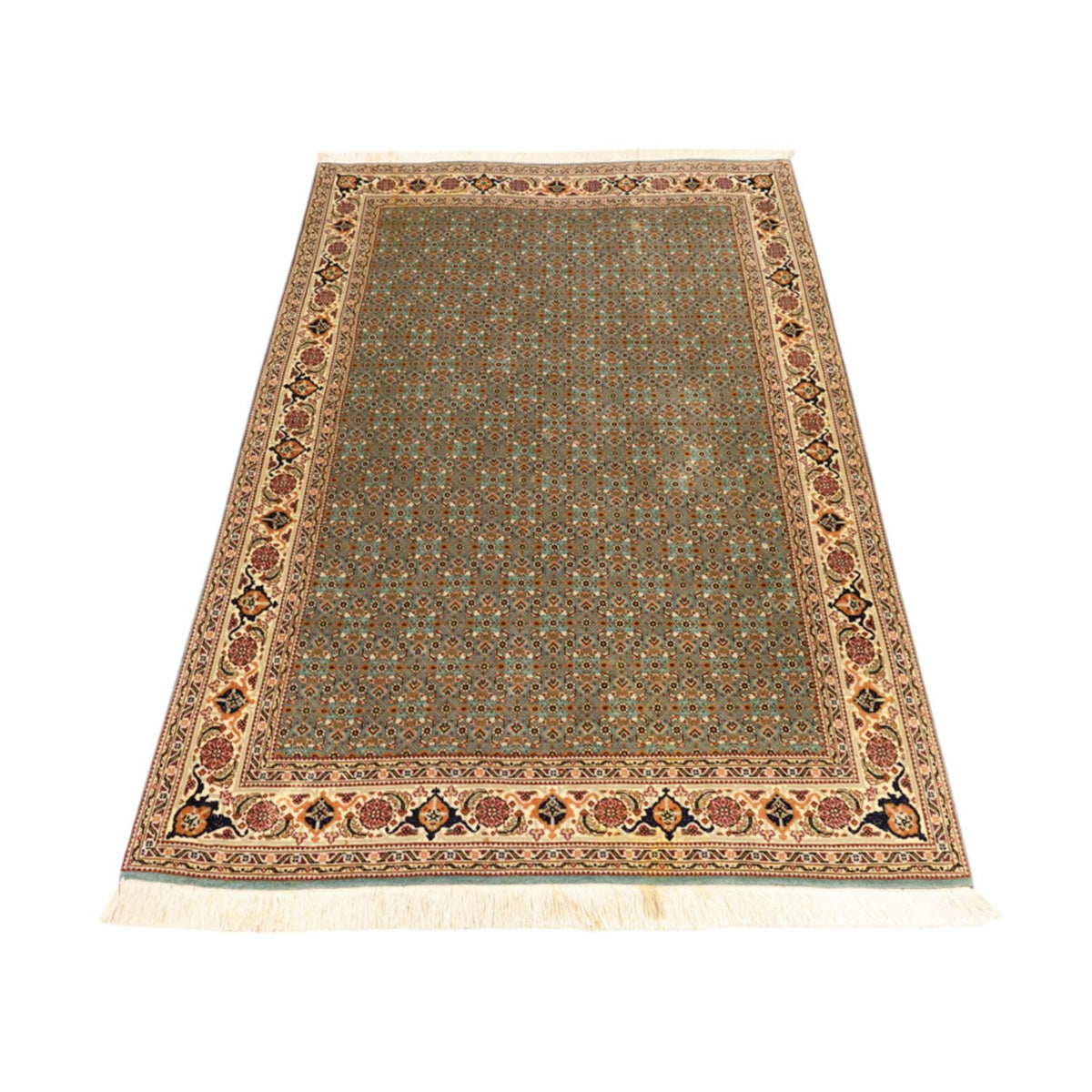Tapis persan - Tabriz - Royal - Royal - 145 x 101 cm - vert olive