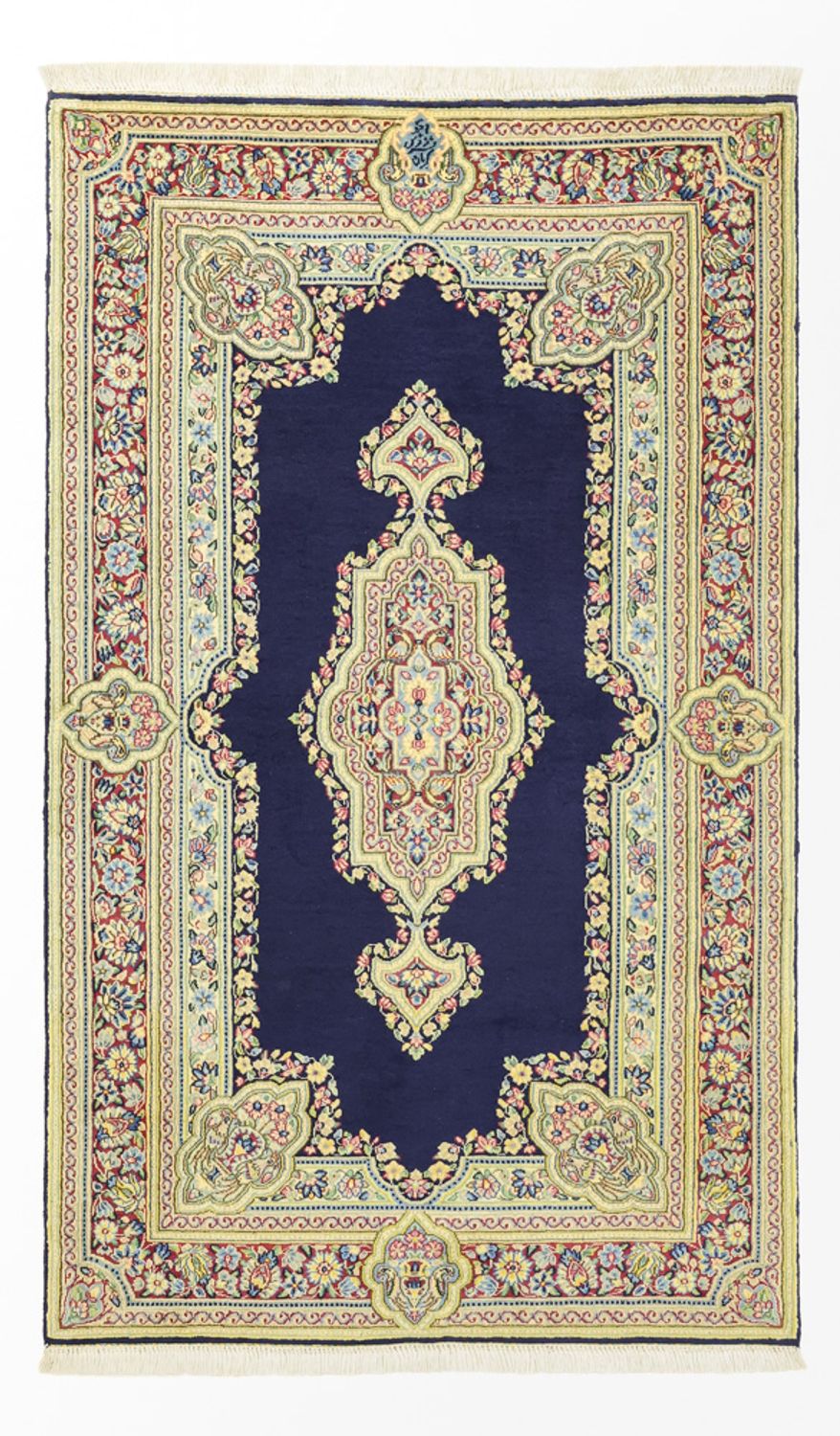 Tapis persan - Classique - Royal - 147 x 90 cm - bleu foncé