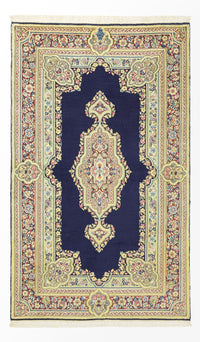 Tapis persan - Classique - Royal - 147 x 90 cm - bleu foncé