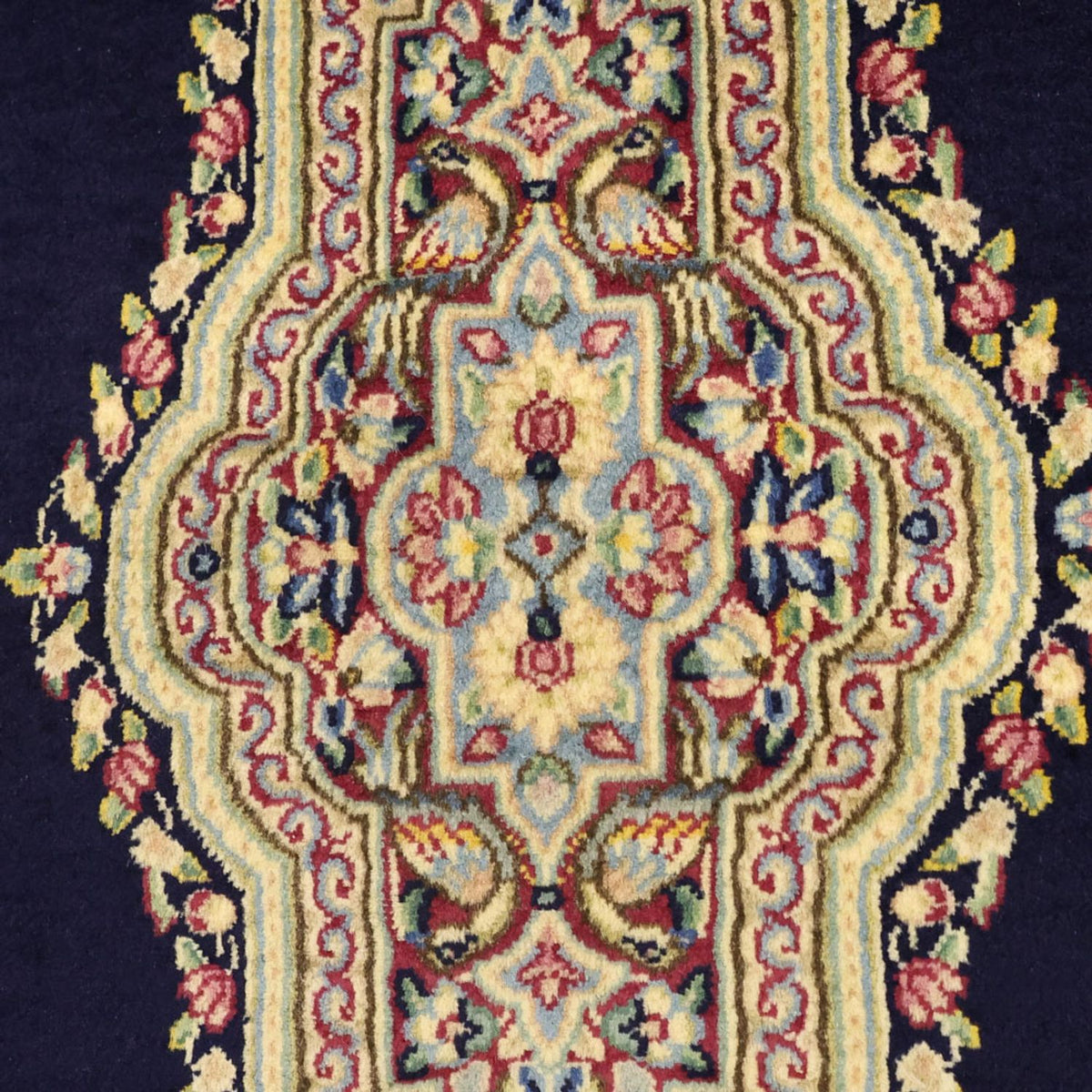 Tapis persan - Classique - Royal - 147 x 90 cm - bleu foncé