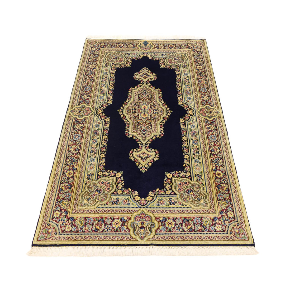 Tapis persan - Classique - Royal - 147 x 90 cm - bleu foncé