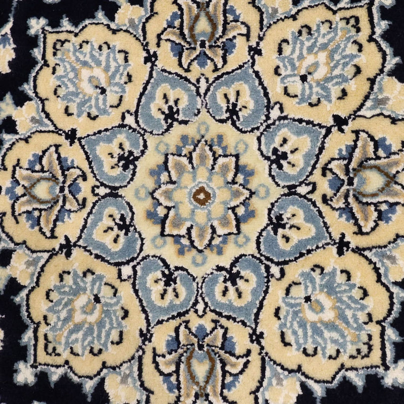 Tapis persan - Nain - Royal - 136 x 86 cm - bleu foncé
