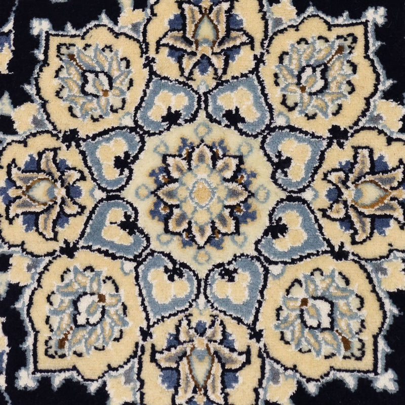 Tapis persan - Nain - Royal - 137 x 88 cm - bleu foncé