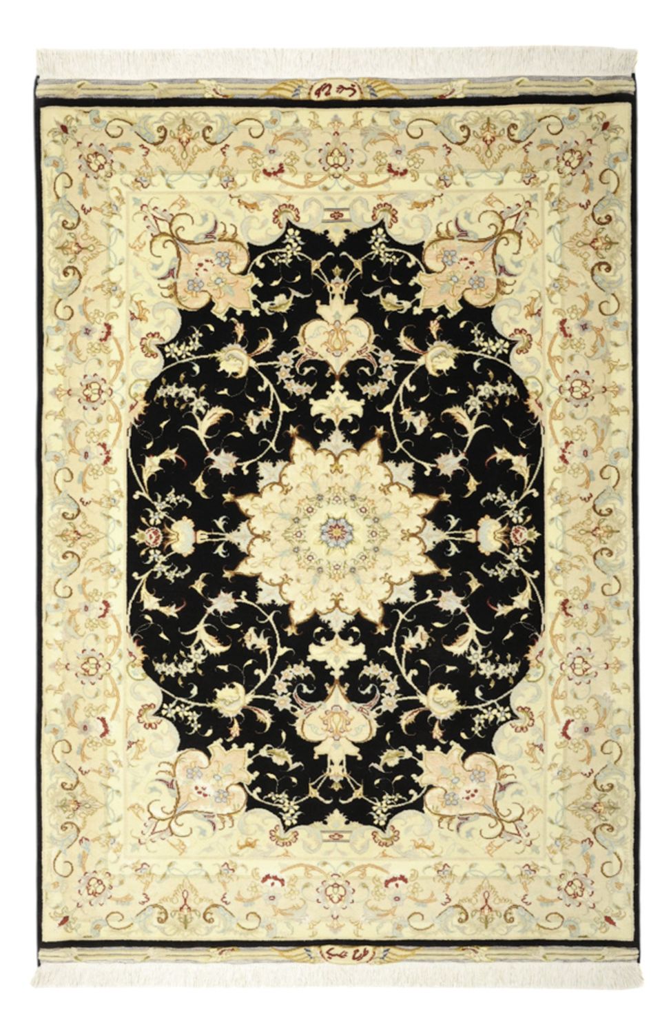 Tapis persan - Tabriz - Royal - 152 x 99 cm - bleu foncé