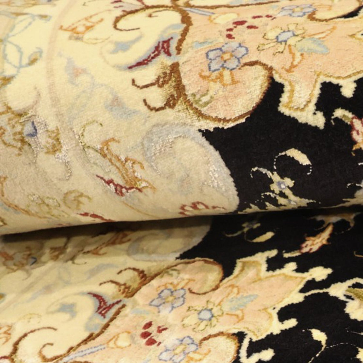 Tapis persan - Tabriz - Royal - 152 x 99 cm - bleu foncé