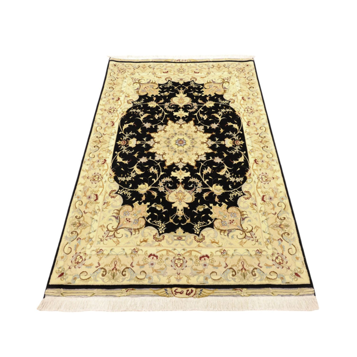 Tapis persan - Tabriz - Royal - 152 x 99 cm - bleu foncé