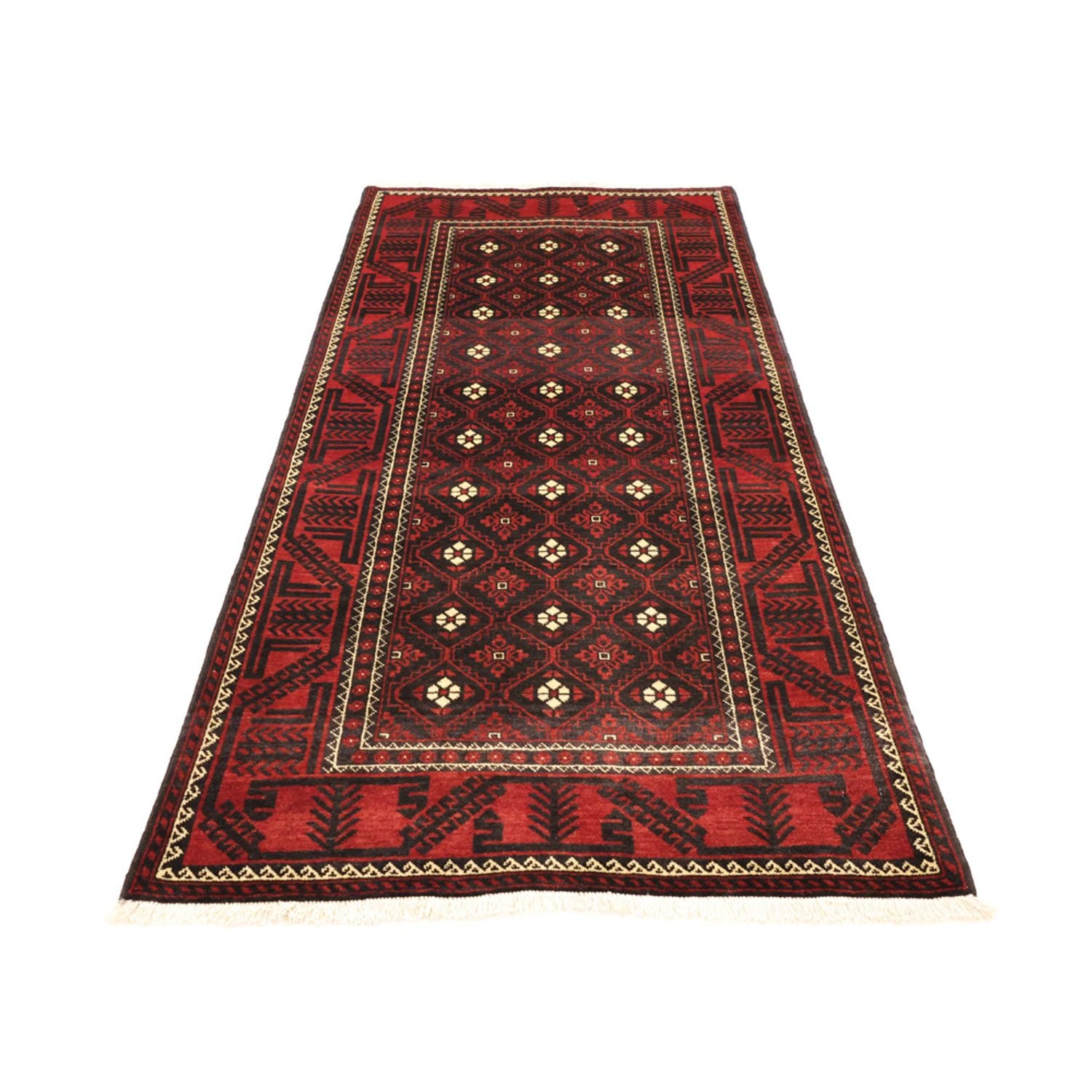Tapis de couloir Tapis Belutsch - 199 x 102 cm - rouge foncé