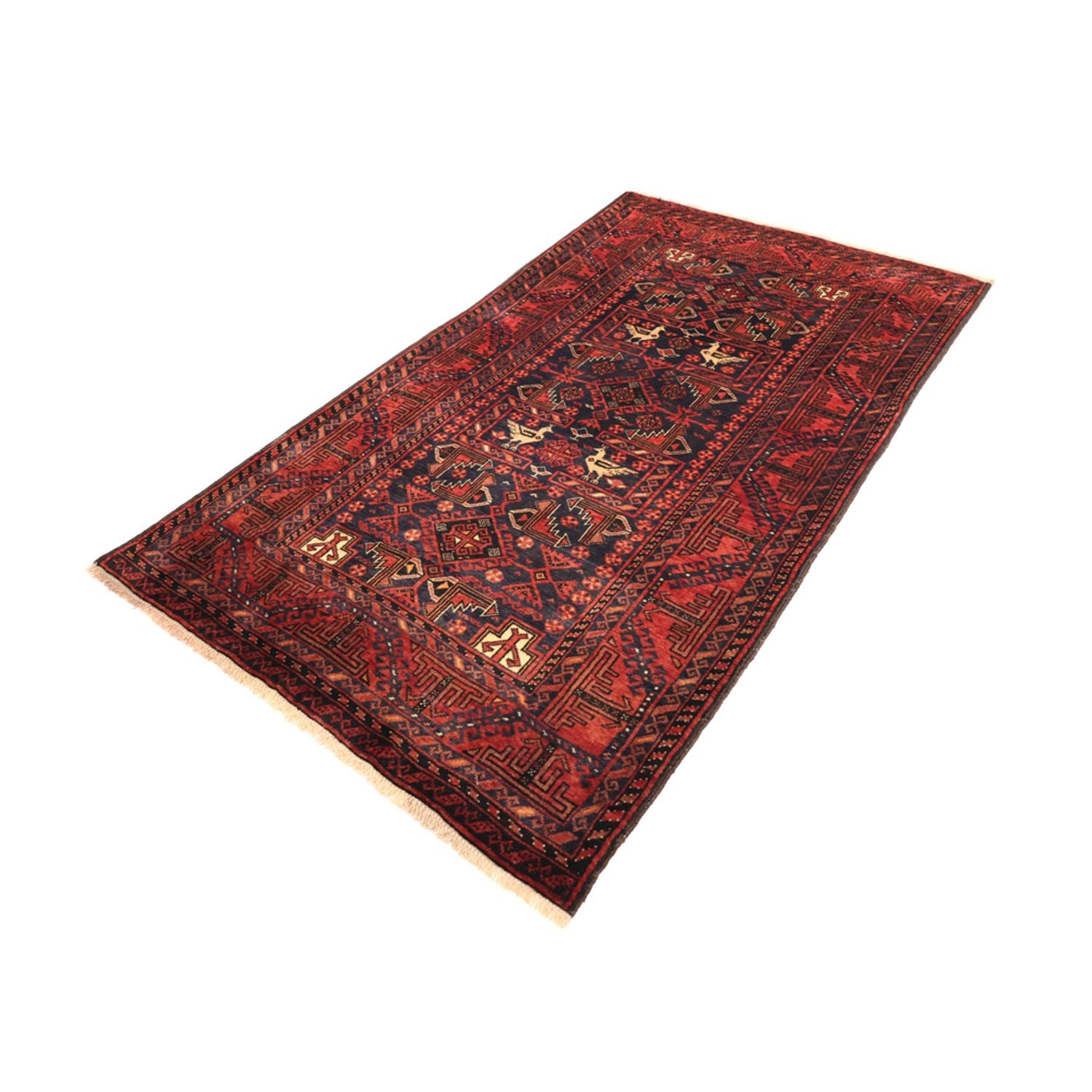 Tapis de couloir Tapis Belutsch - 200 x 107 cm - rouge foncé