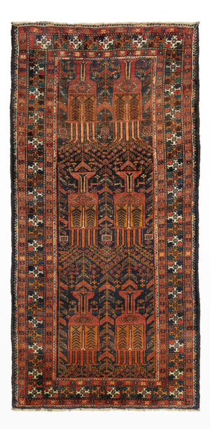 Tapis de couloir Tapis Belutsch - 212 x 106 cm - rouge foncé