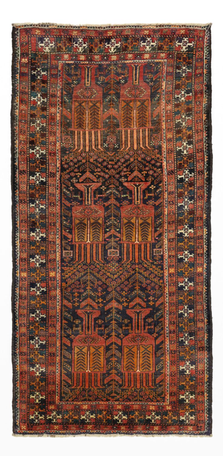 Tapis de couloir Tapis Belutsch - 212 x 106 cm - rouge foncé