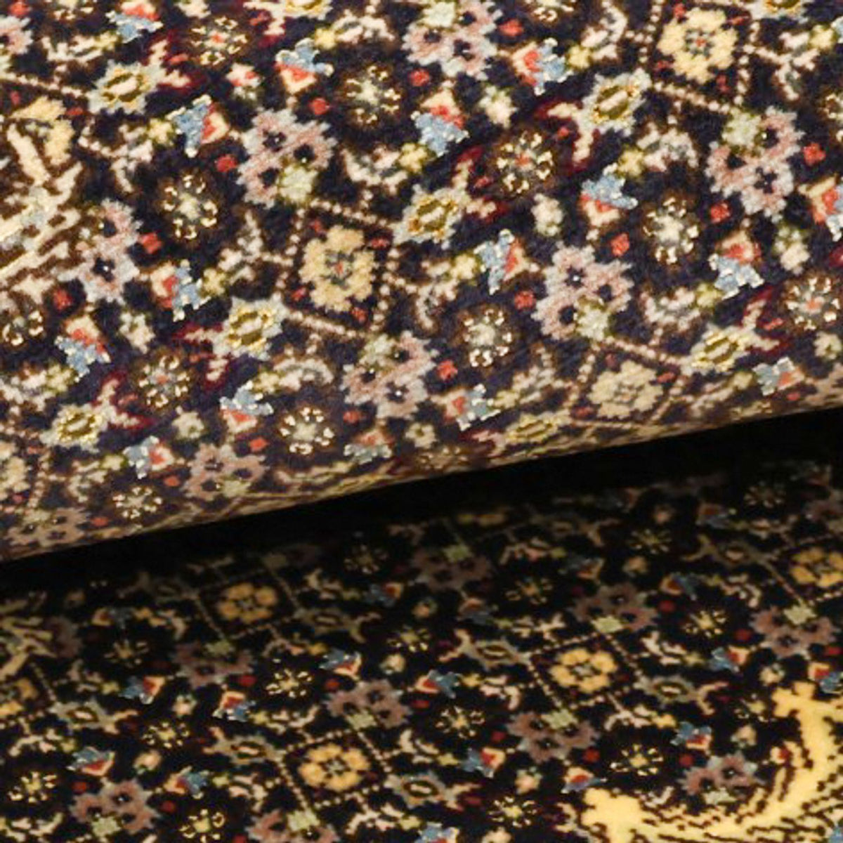 Tapis persan - Tabriz - Royal - 146 x 102 cm - vert foncé