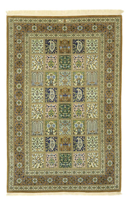 Tapis persan - Ghom - Royal - 154 x 102 cm - vert olive