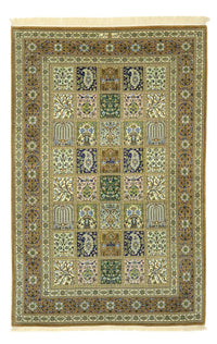 Tapis persan - Ghom - Royal - 154 x 102 cm - vert olive