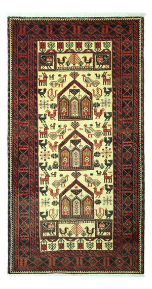 Tapis de couloir Tapis Belutsch - 196 x 103 cm - beige