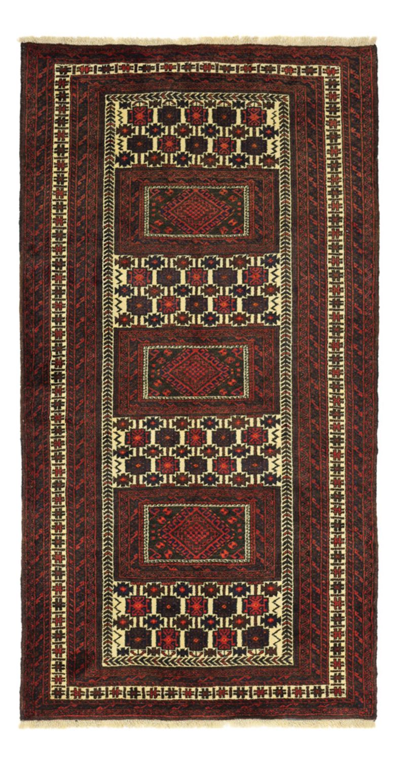 Tapis de couloir Tapis Belutsch - 194 x 102 cm - rouge foncé