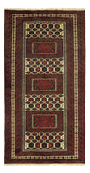 Tapis Belutsch 102x194cm - Tapis oriental - Tapis de couloir / Rouge foncé / 102 x 194 cm Tapis de couloir