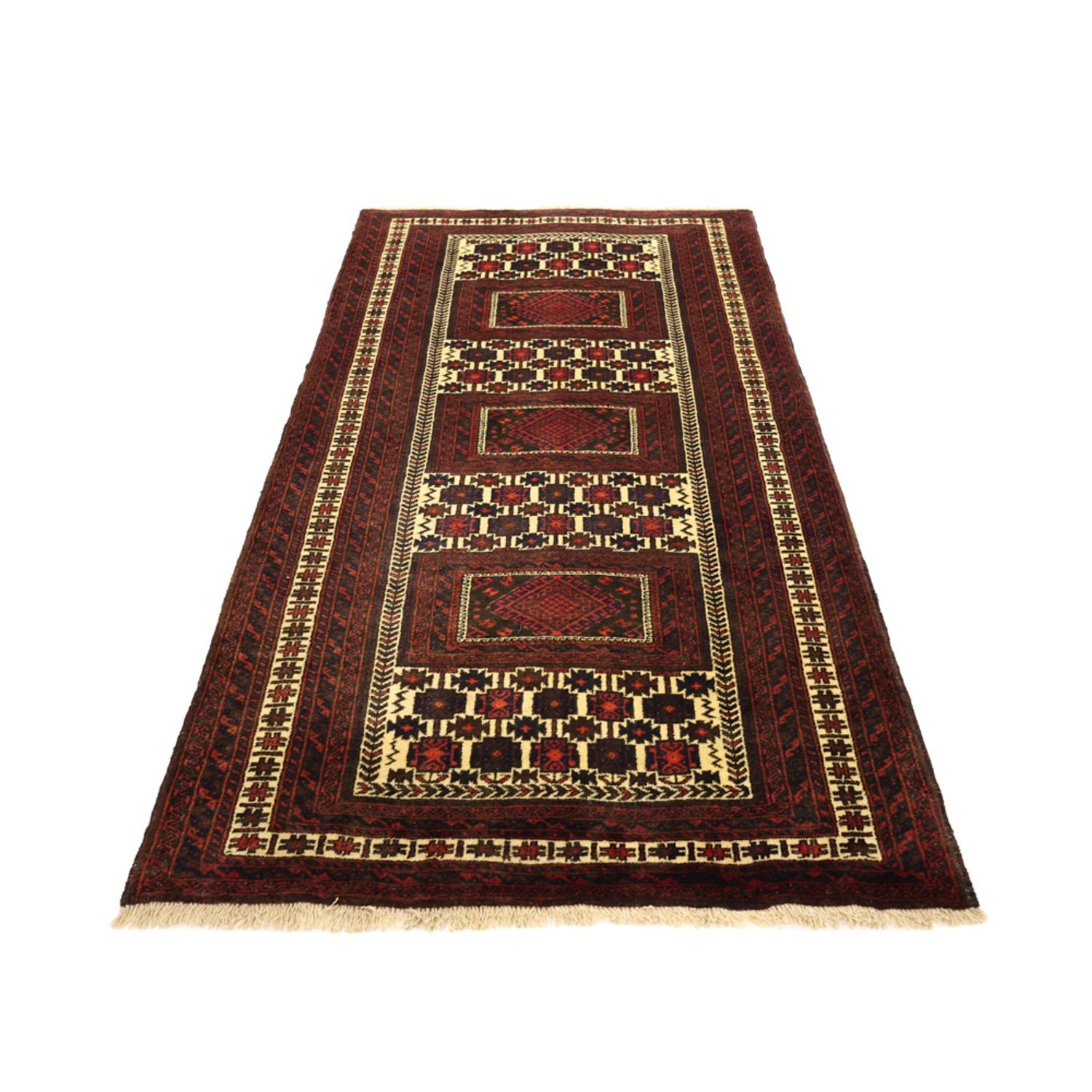 Tapis de couloir Tapis Belutsch - 194 x 102 cm - rouge foncé