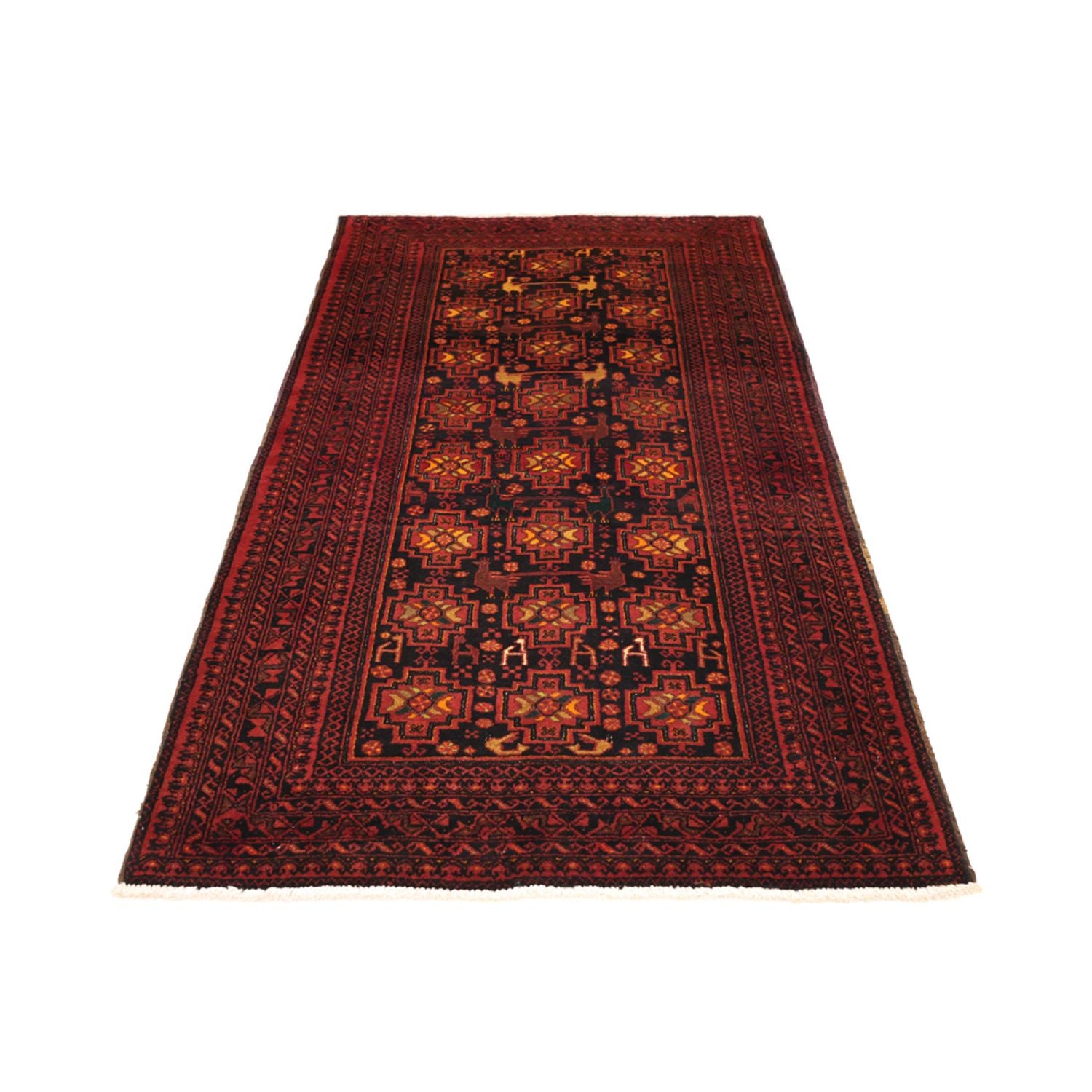 Tapis de couloir Tapis Belutsch - 192 x 100 cm - rouge foncé