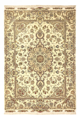 Tapis persan - Tabriz - Royal - Chaîne de soie - 219 x 148 cm - beige