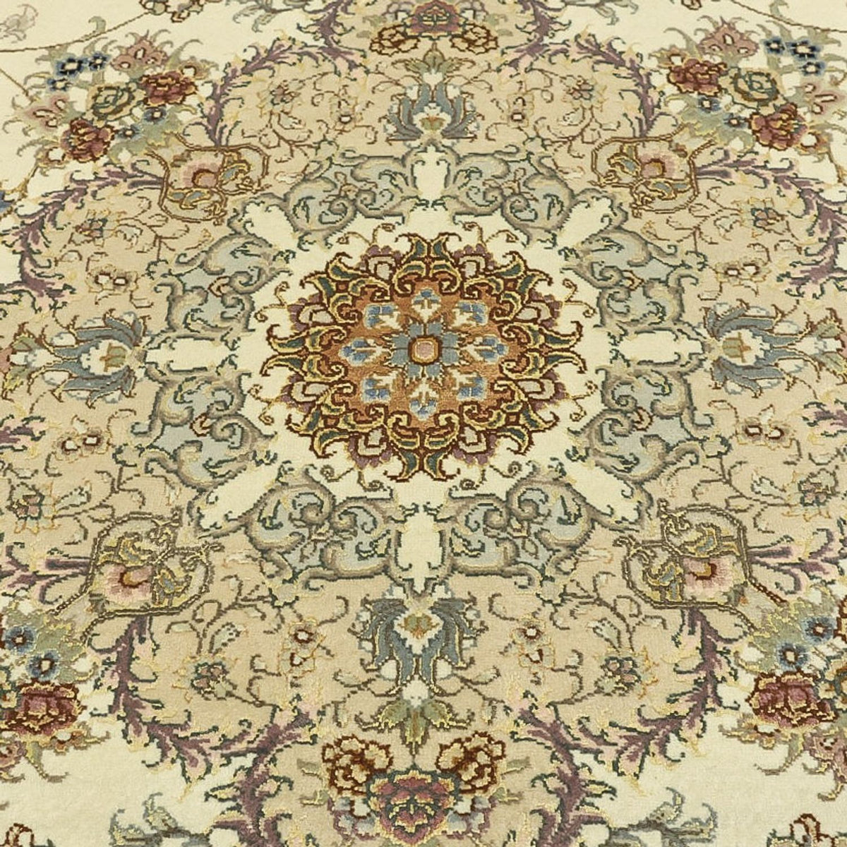Tapis persan - Tabriz - Royal - Chaîne de soie - 219 x 148 cm - beige