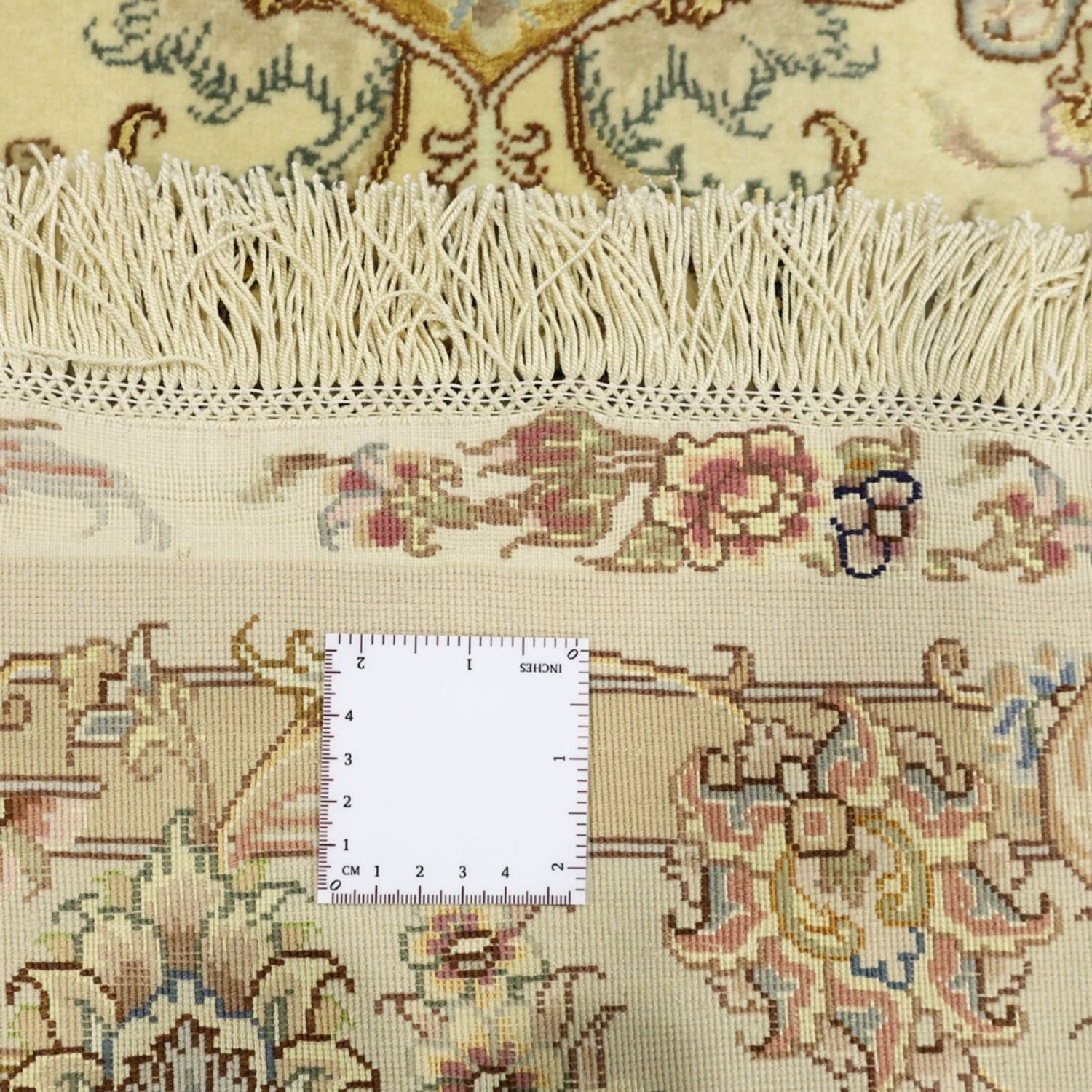 Tapis persan - Tabriz - Royal - Chaîne de soie - 219 x 148 cm - beige