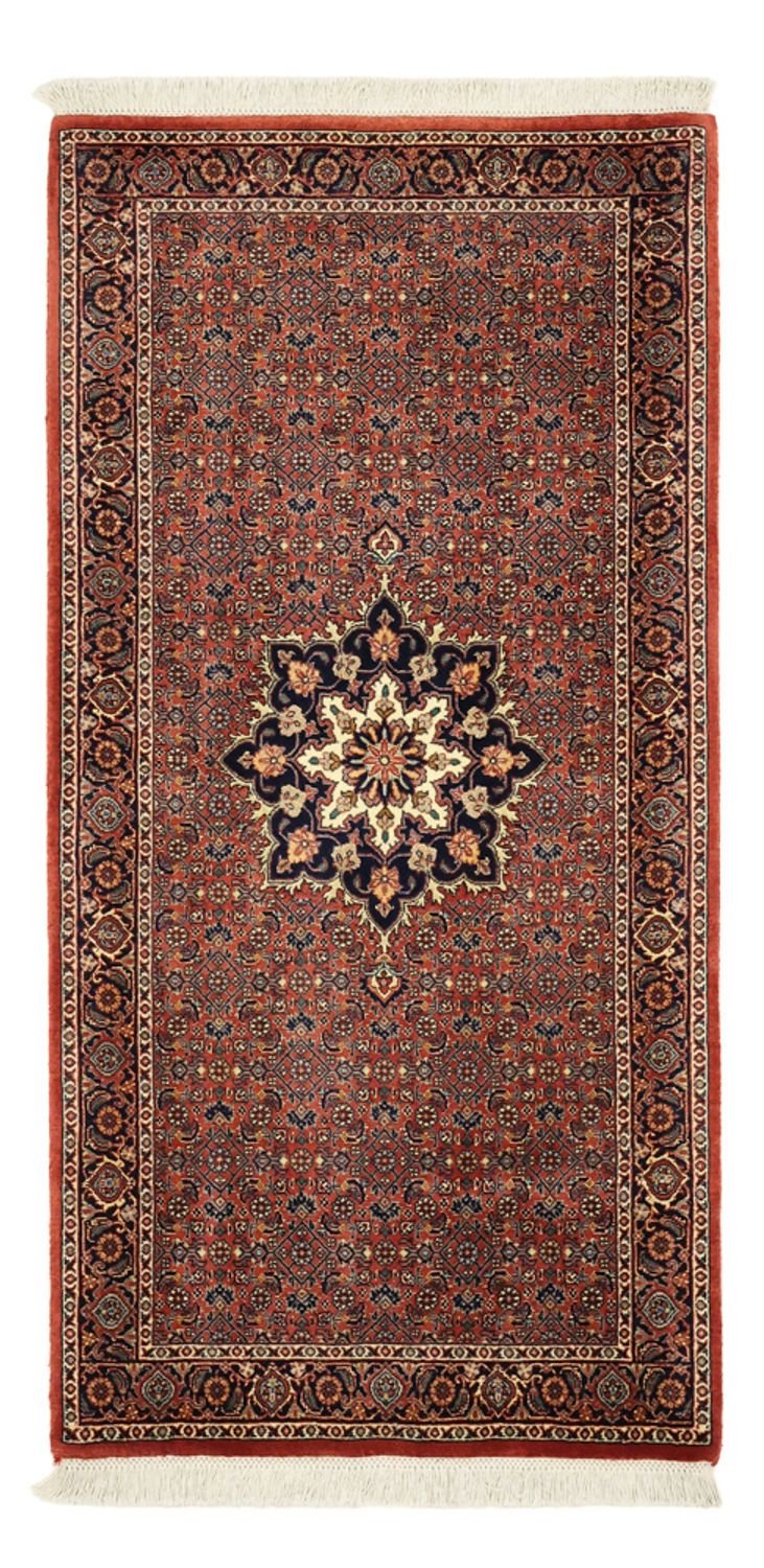 Tapis persan - Bidjar - 140 x 72 cm - rouge foncé