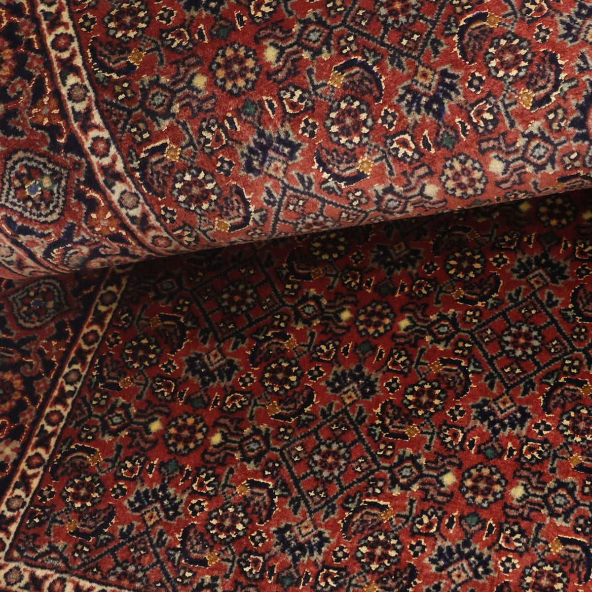 Tapis persan - Bidjar - 140 x 72 cm - rouge foncé