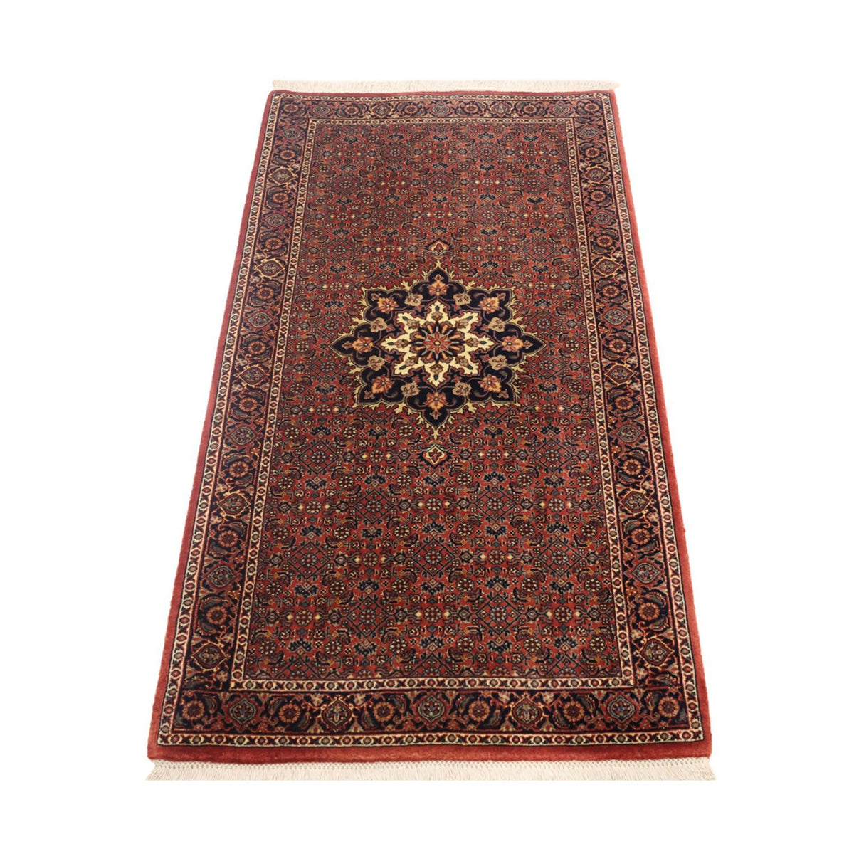 Tapis persan - Bidjar - 140 x 72 cm - rouge foncé