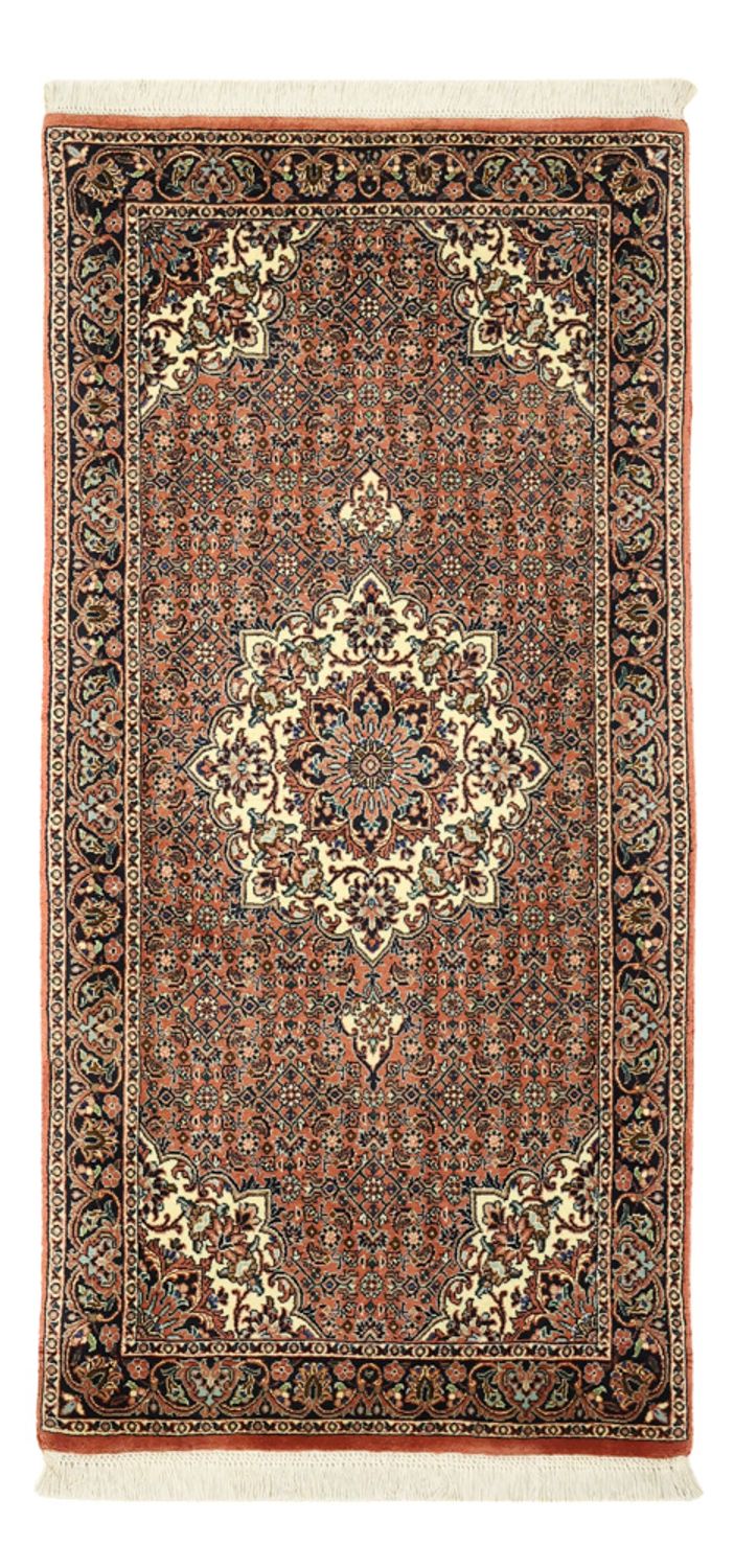 Tapis persan - Bidjar - 144 x 70 cm - rouge foncé