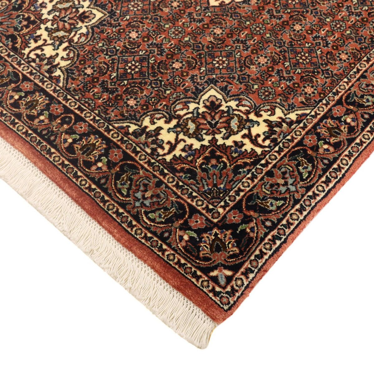 Tapis persan - Bidjar - 144 x 70 cm - rouge foncé