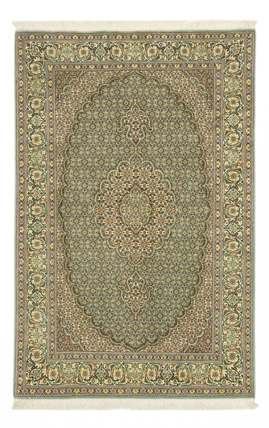 Tapis persan - Tabriz - Royal - 153 x 101 cm - vert olive